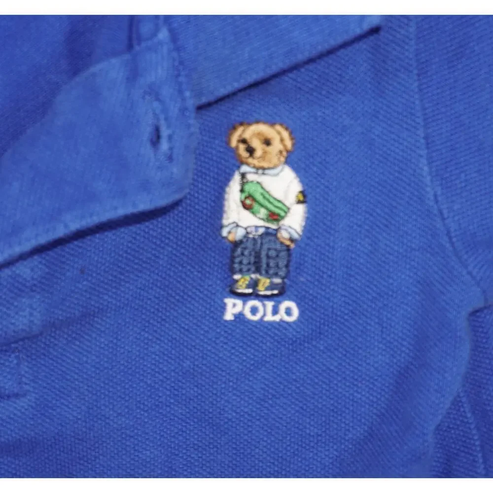 Ralph Lauren Polo Bear Baby Polo Shirt Blue 12M